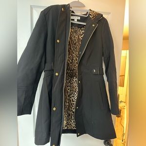 Via Spiga black raincoat with hood